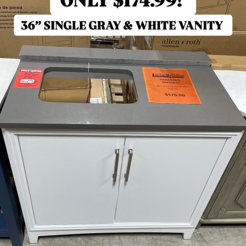 36 Single Gray & White Vanity - Pallets for sale.