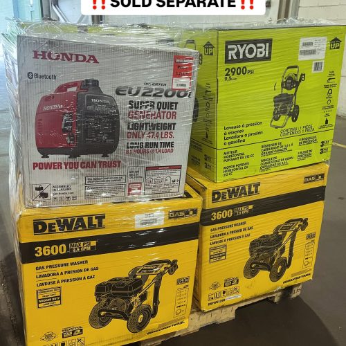 Generators and preasure washers - Pallets for sale.