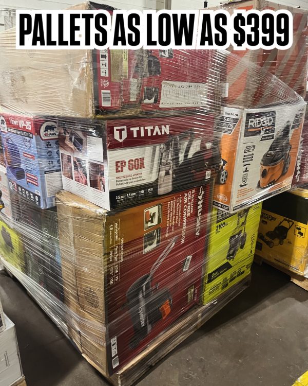 Power equipement - Pallets for sale.