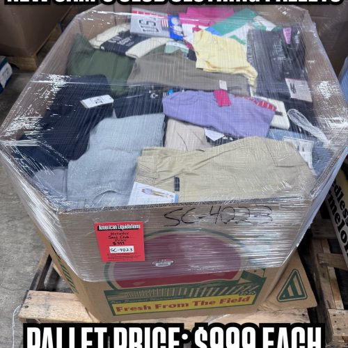 Sam's Club Clothing - Pallets for sale.